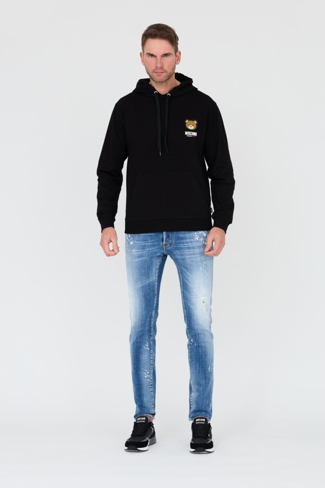 MOSCHINO Black hooded sweatshirt