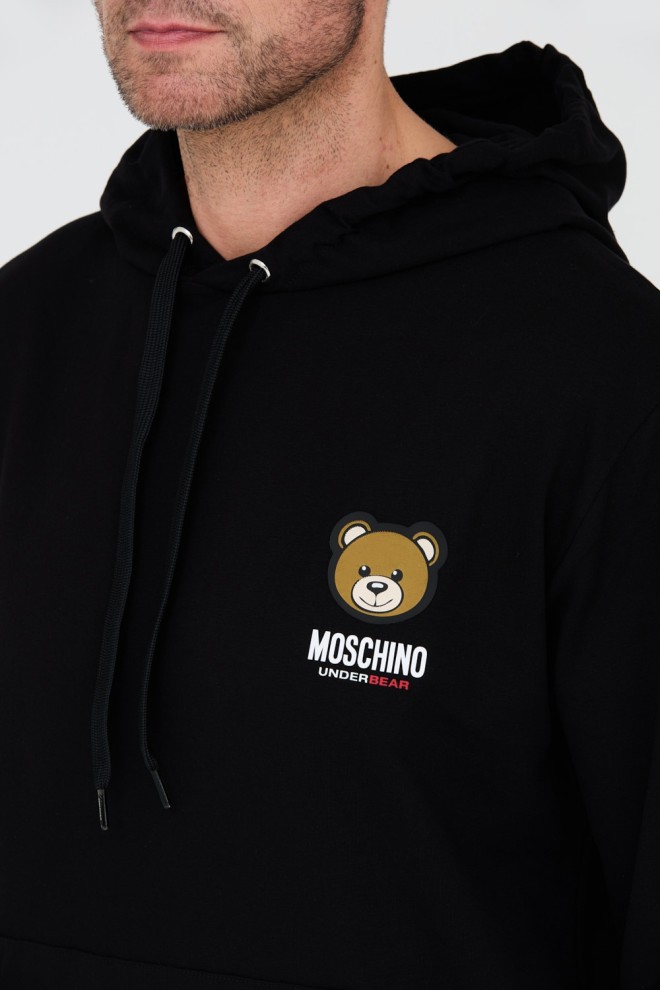 MOSCHINO Black hooded sweatshirt