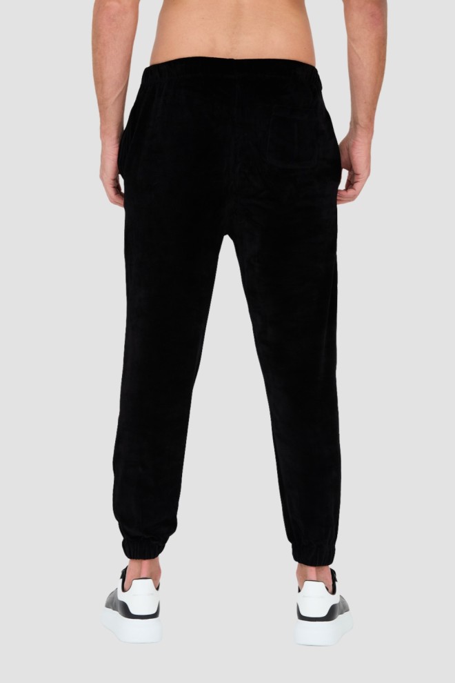 MOSCHINO Black velour sweatpants