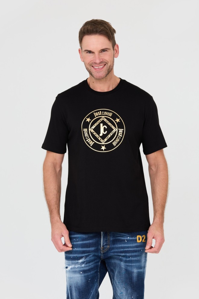 JUST CAVALLI Black Fiche Gold t-shirt