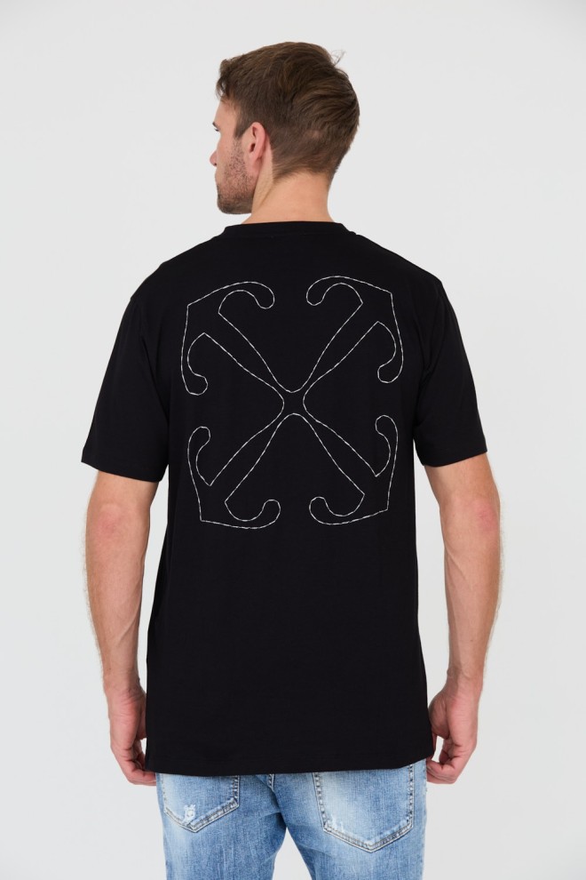 OFF-WHITE Tricou negru pentru bărbați