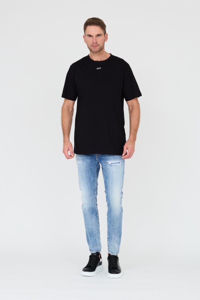 OFF-WHITE Tricou negru pentru bărbați