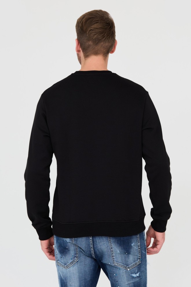 JUST CAVALLI Black T-round Gold Sweatshirt