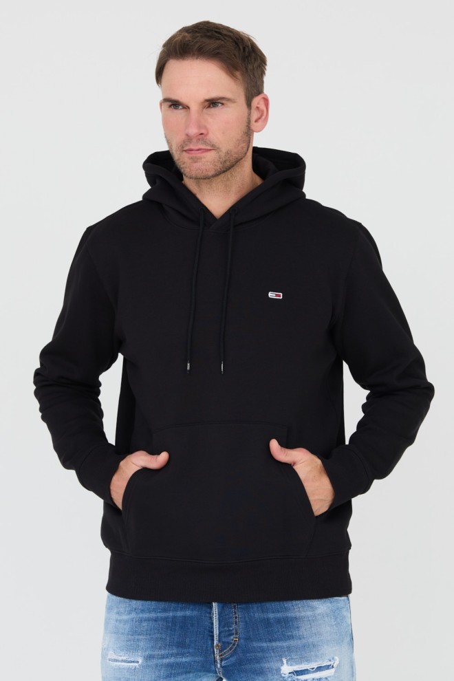 TOMMY JEANS Black hooded sweatshirt