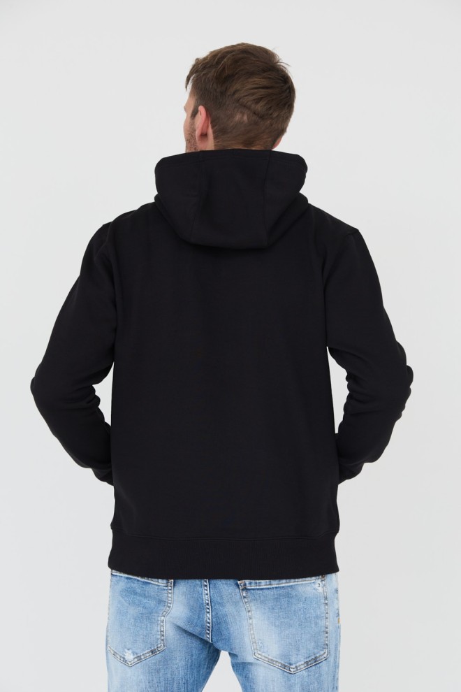 TOMMY JEANS Black hooded sweatshirt