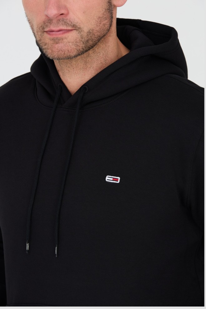 TOMMY JEANS Black hooded sweatshirt