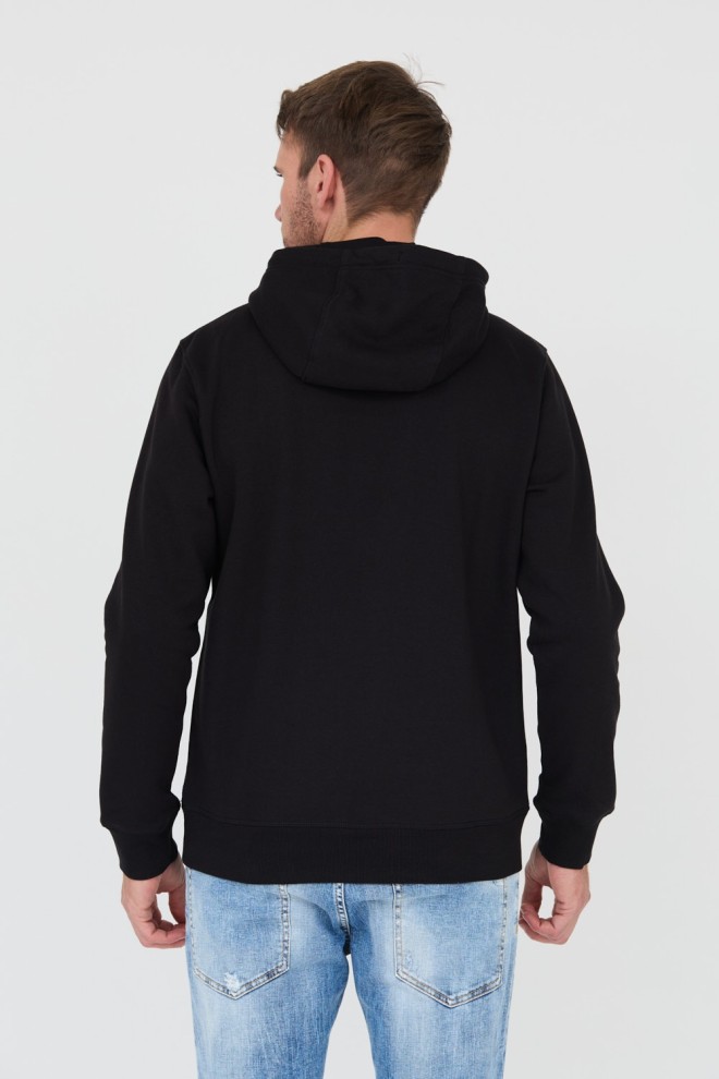 TOMMY JEANS Black hooded sweatshirt