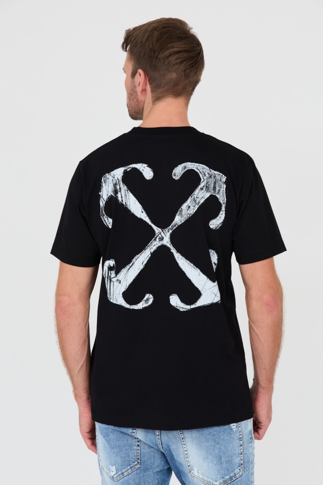 OFF-WHITE Tricou negru pentru bărbați