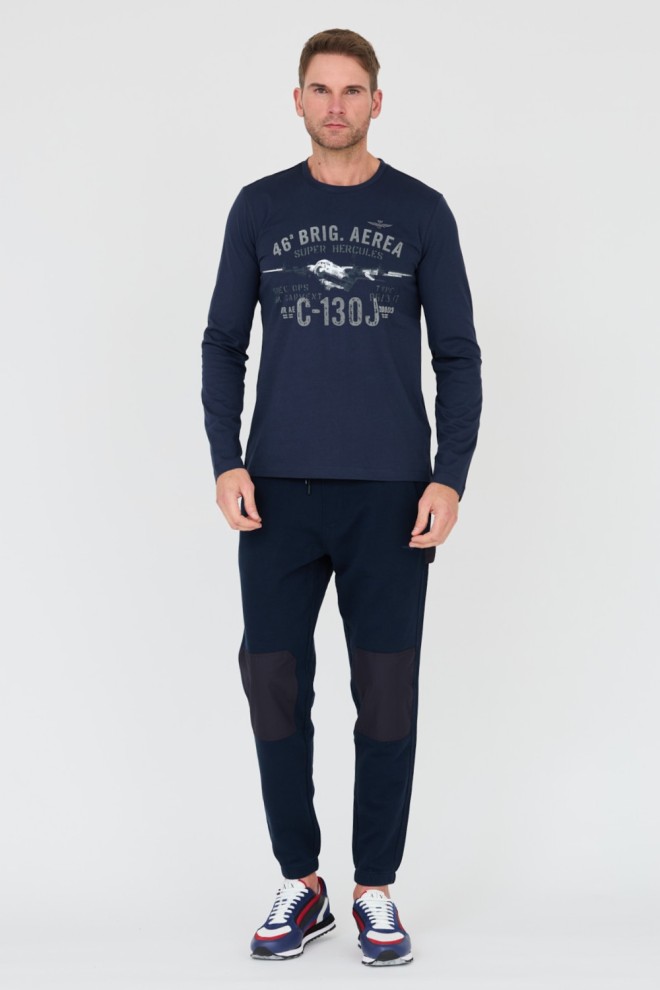 AERONAUTICA MILITARE Navy blue sweatpants