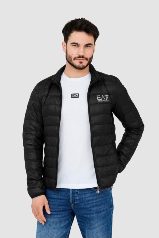 EA7 Black hoodless jacket