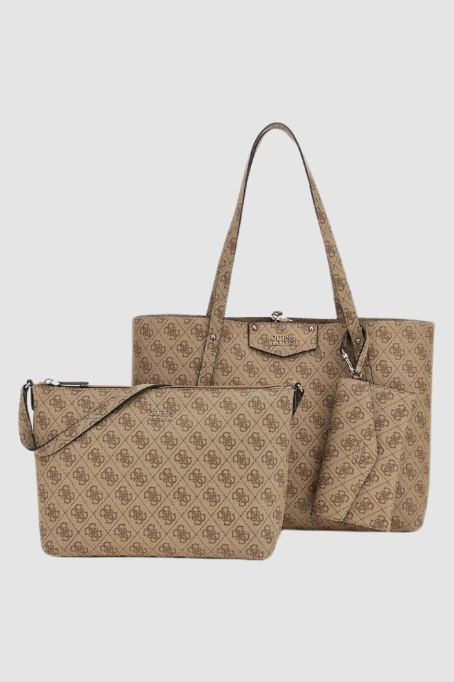 GUESS Brown Eco Brenton Tote Shopper Bag