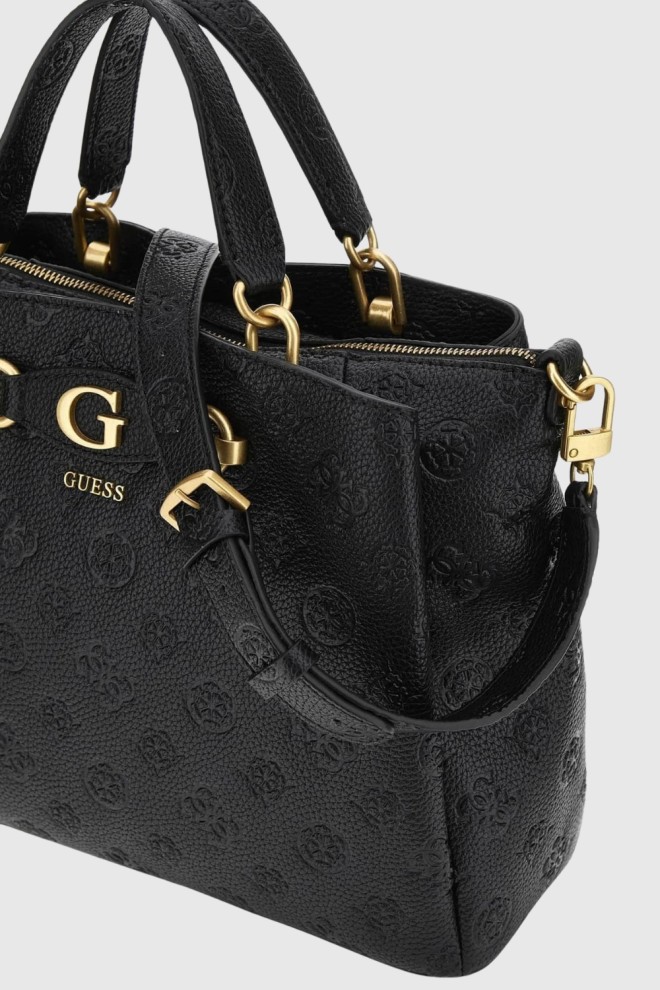 GUESS Black Izzy Peony Girlfriend Handbag