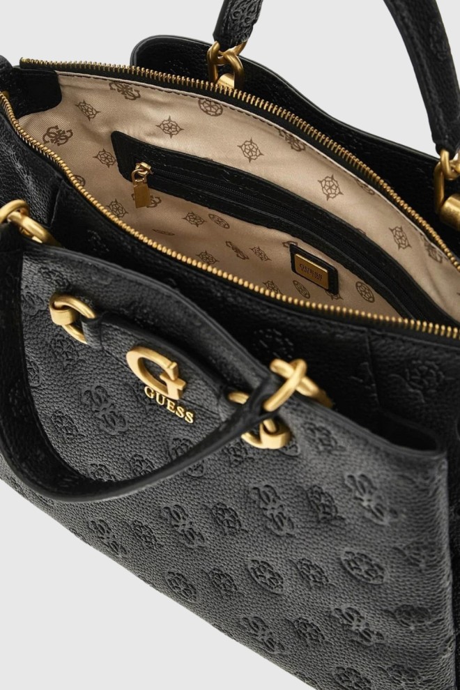 GUESS Black Izzy Peony Girlfriend Handbag