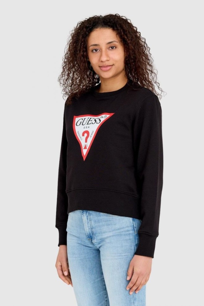 GUESS Black Original Fleece Sweatshirt