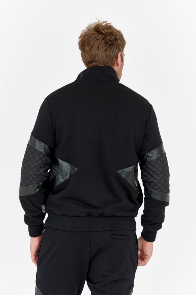 PHILIPP PLEIN Quilted black men's tracksuit.