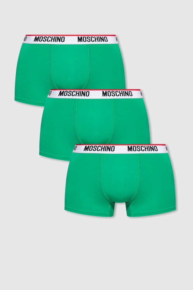 MOSCHINO Green men's boxer shorts 3PACK