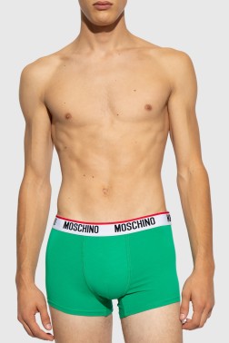 MOSCHINO Zielone bokserki...