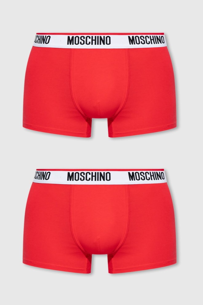 MOSCHINO Червоні чоловічі труси-боксери 3PACK