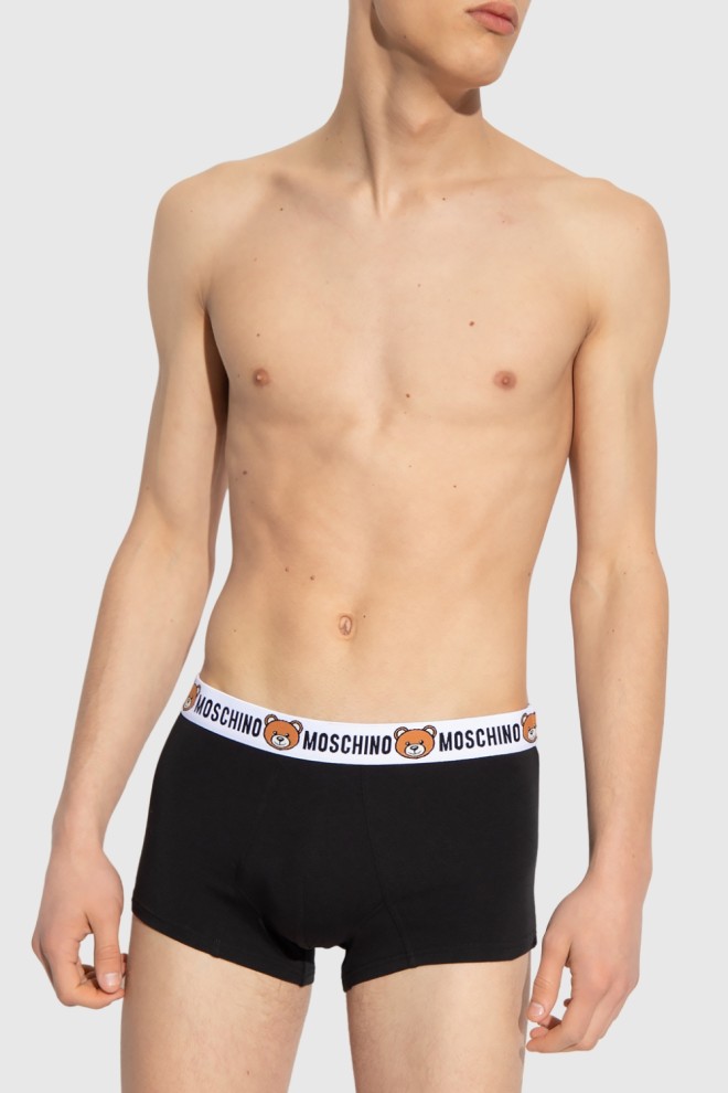 MOSCHINO Zestaw czarnych męskich bokserek 2PACK