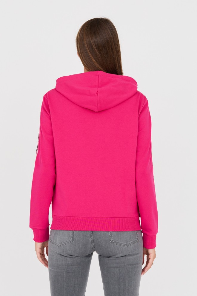 MOSCHINO Pink sweatshirt with stripes