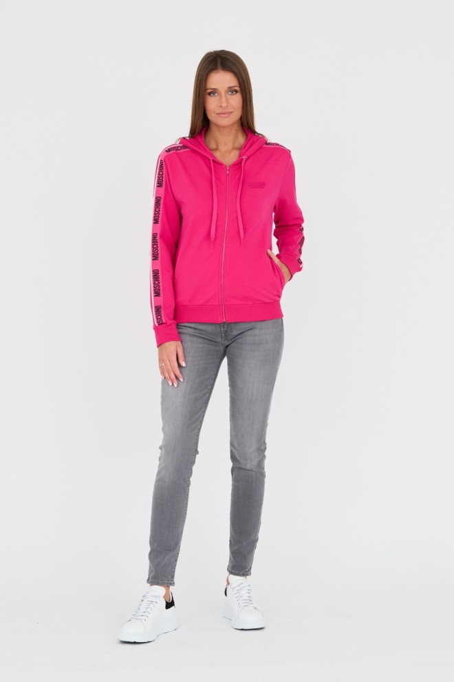 MOSCHINO Tricou roz cu dungi pentru femei