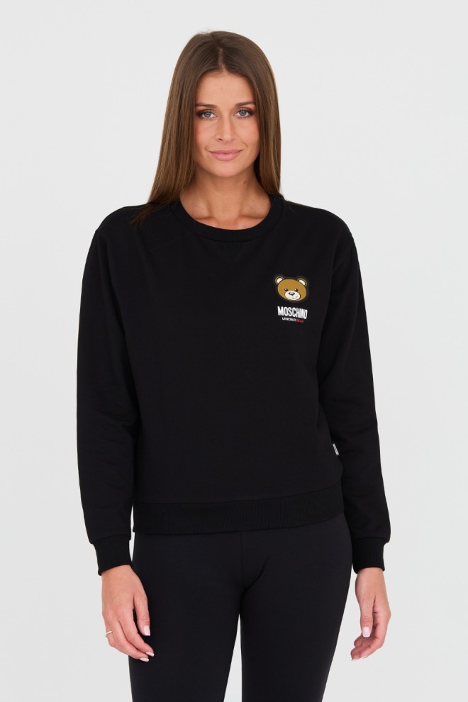 MOSCHINO Black sweatshirt with teddy bear