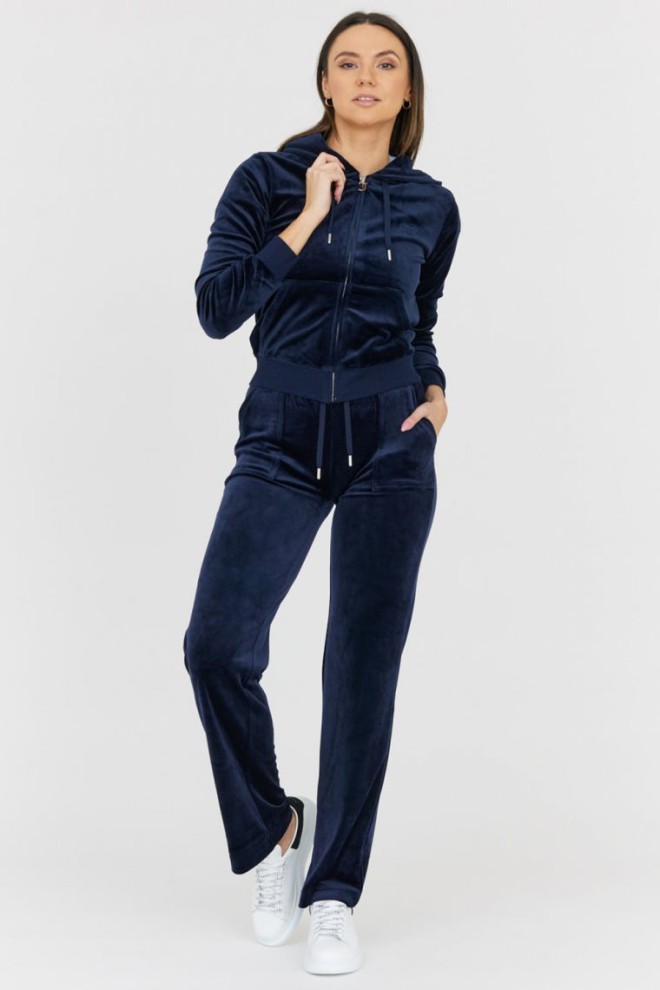 JUICY COUTURE Navy blue velour sweatshirt