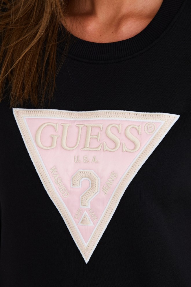 GUESS Tricou scurt negru pentru femei