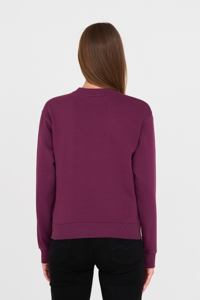 Hanorac pentru femei GUESS Maroon cu zirconiu