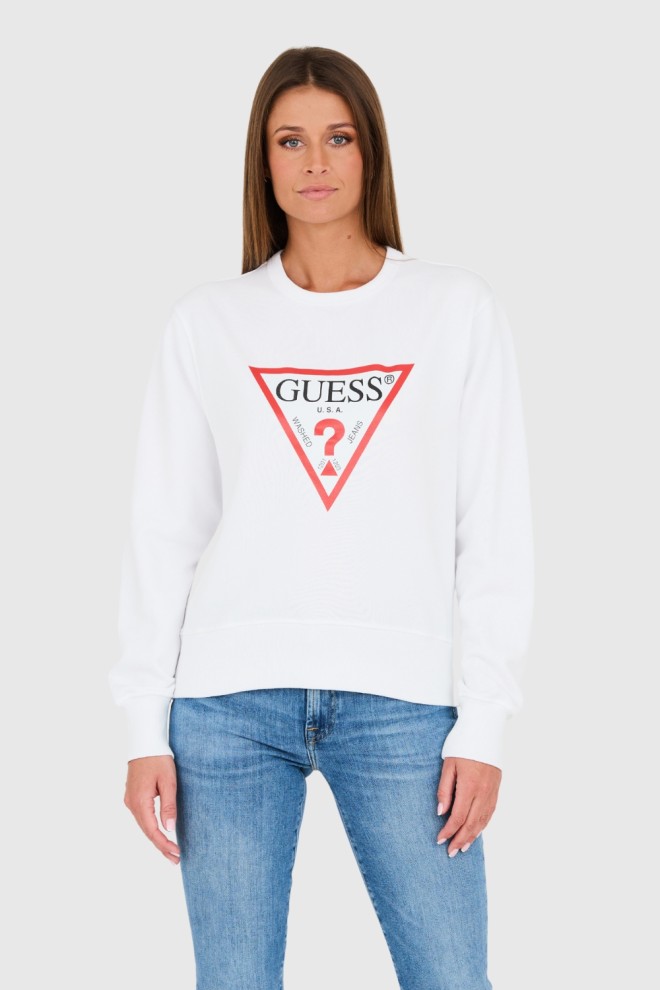 GUESS Biała bluza Original Fleece