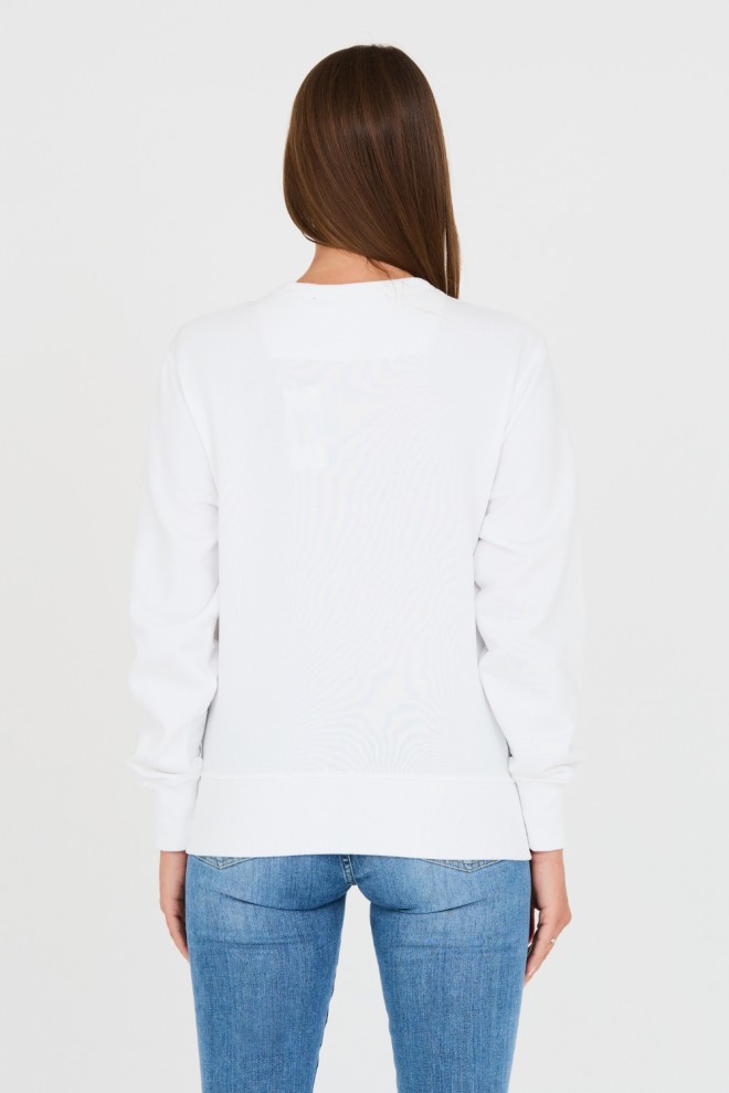 GUESS White Original Fleece Sweatshirt