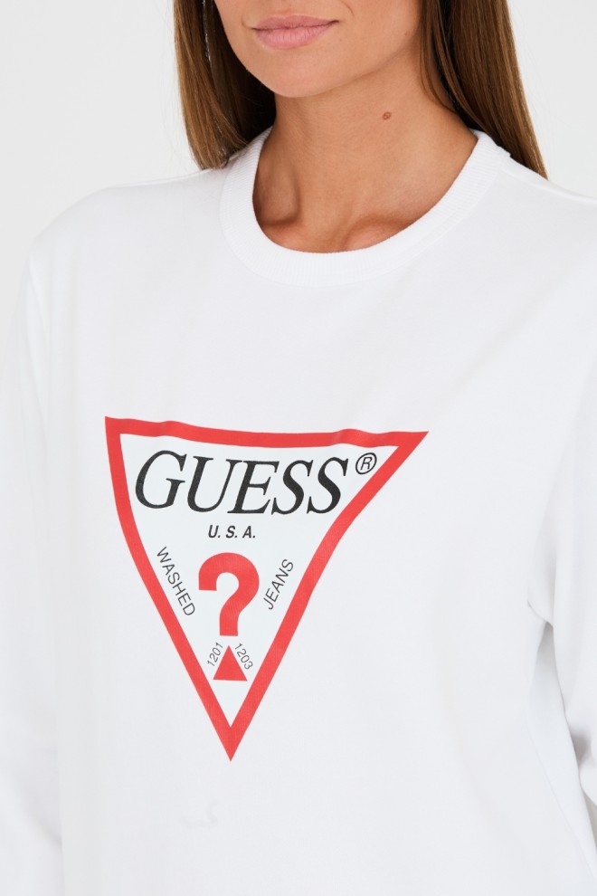 GUESS Biała bluza Original Fleece