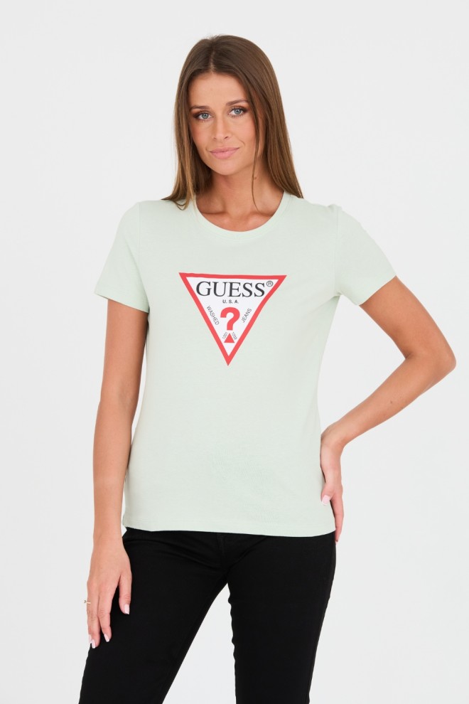 GUESS Zielony t-shirt Original Tee