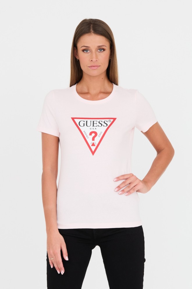 GUESS Różowy t-shirt Original Tee