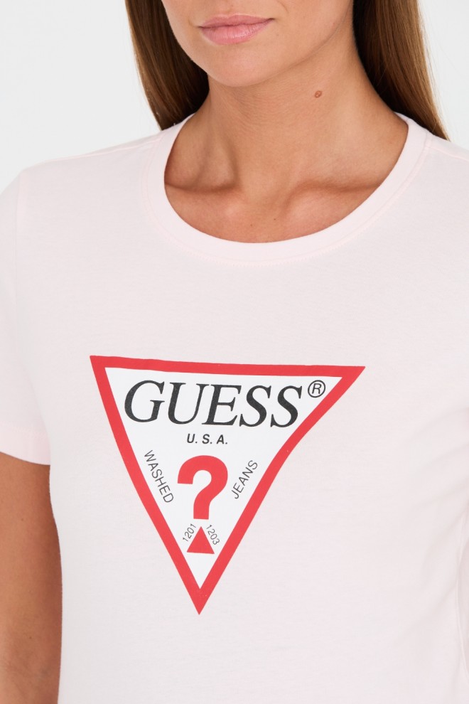 GUESS Różowy t-shirt Original Tee