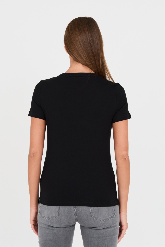 GUESS Tricou Original din bumbac negru pentru femei