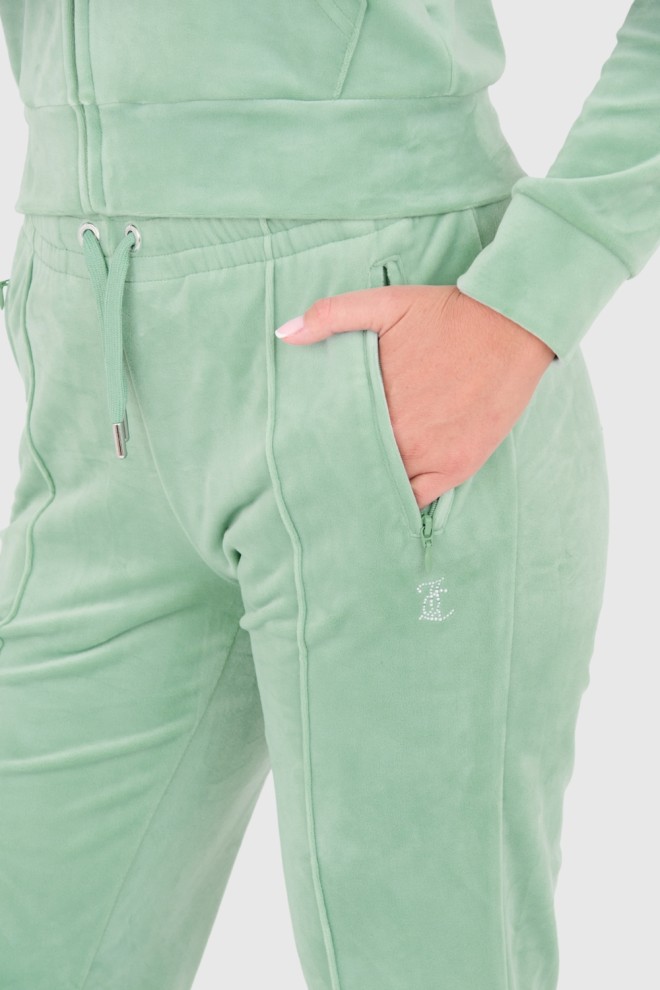 Pantaloni de trening Tina pentru femei JUICY COUTURE Seledyn