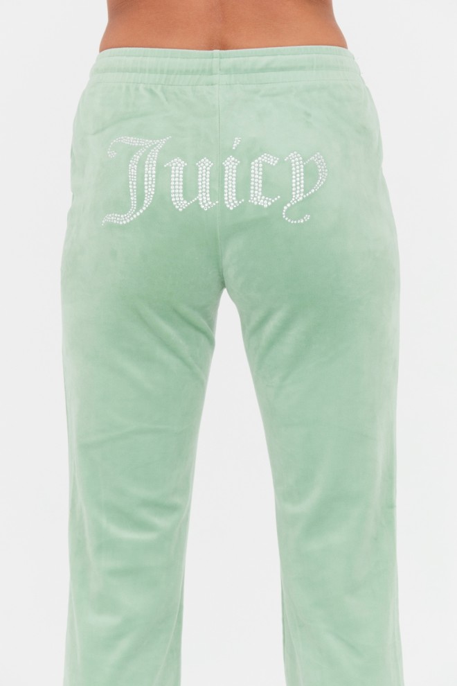 JUICY COUTURE Seledynowe spodnie dresowe Tina