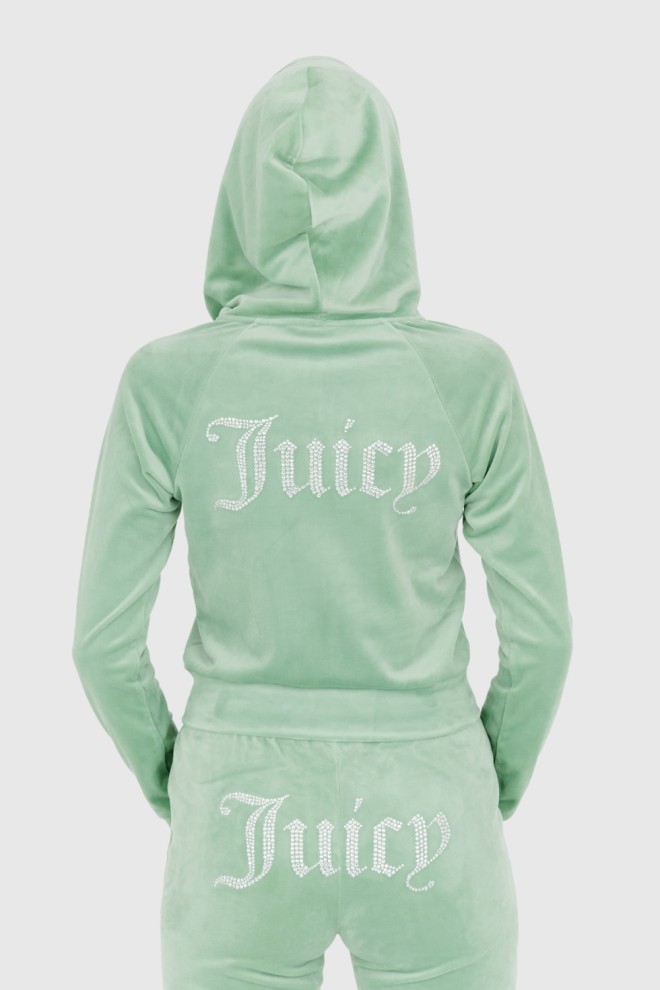 JUICY COUTURE Seledynowe spodnie dresowe Tina