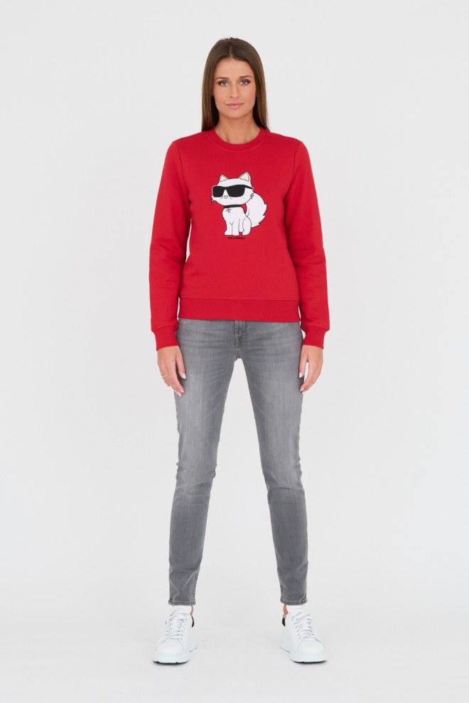 KARL LAGERFELD Red Iconic 2.0 Sweatshirt