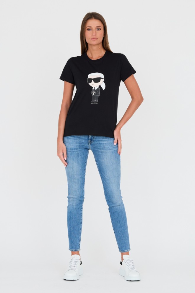 KARL LAGERFELD Tricou negru pentru femei Karl