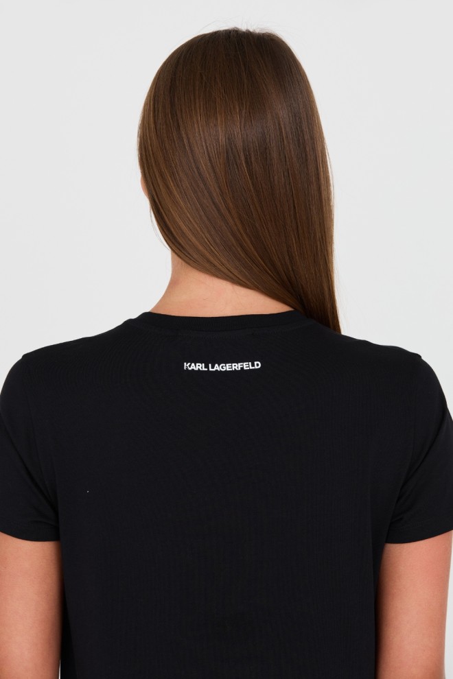 KARL LAGERFELD Tricou negru pentru femei Karl