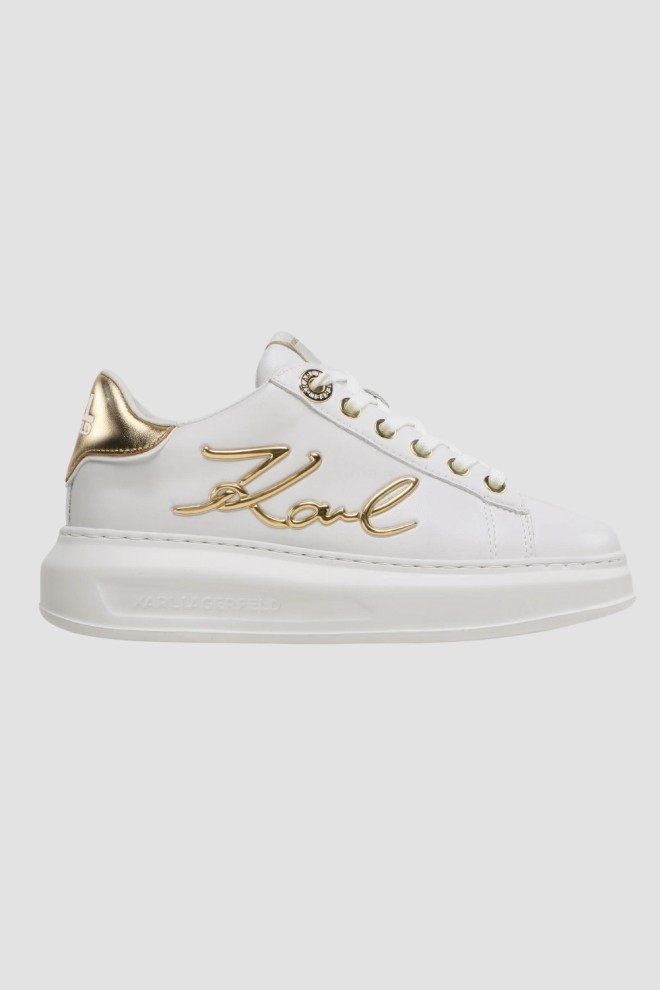 KARL LAGERFELD White Kapri Signia Lace sneakers