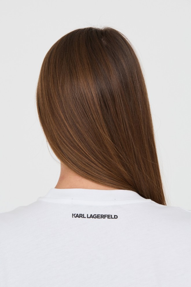 KARL LAGERFELD White Iconic Varsity Tee