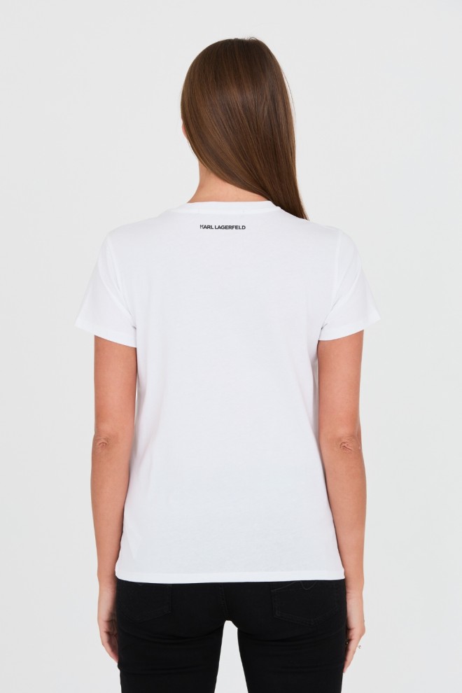 KARL LAGERFELD Tricoul Ikonik 2.0 alb pentru femei