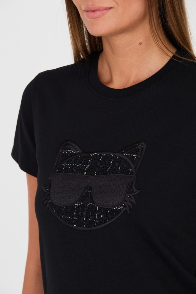 KARL LAGERFELD Black Boucle Choupette t-shirt