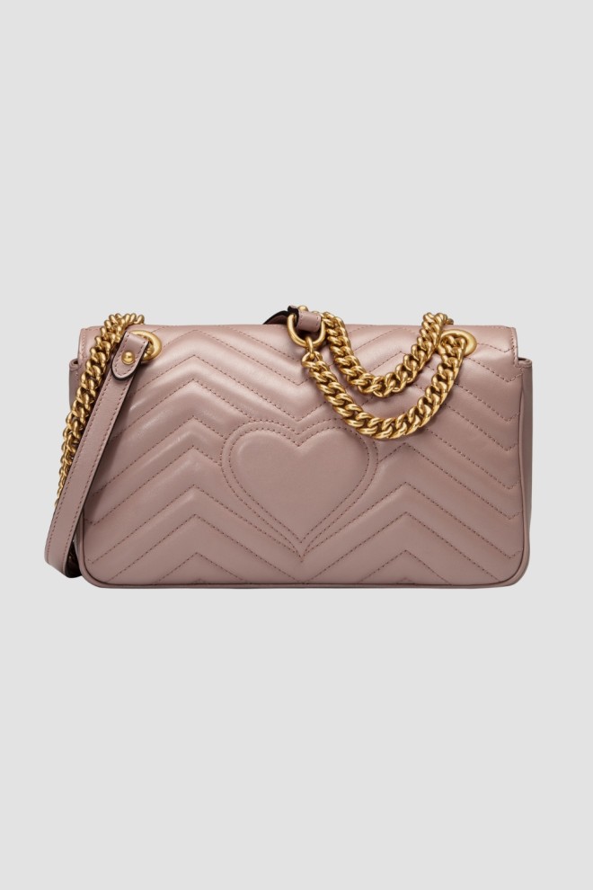 GUCCI Leather Beige Marmont Handbag