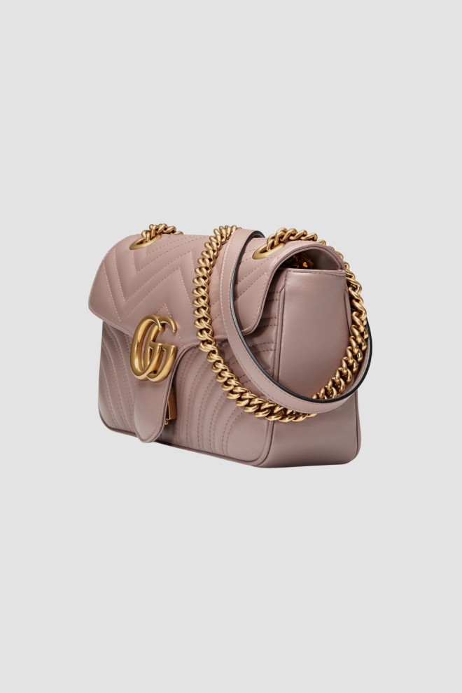 GUCCI Leather Beige Marmont Handbag