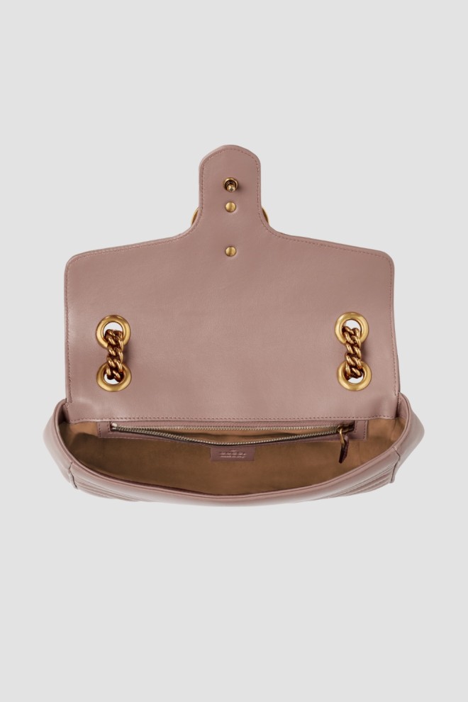 GUCCI Leather Beige Marmont Handbag