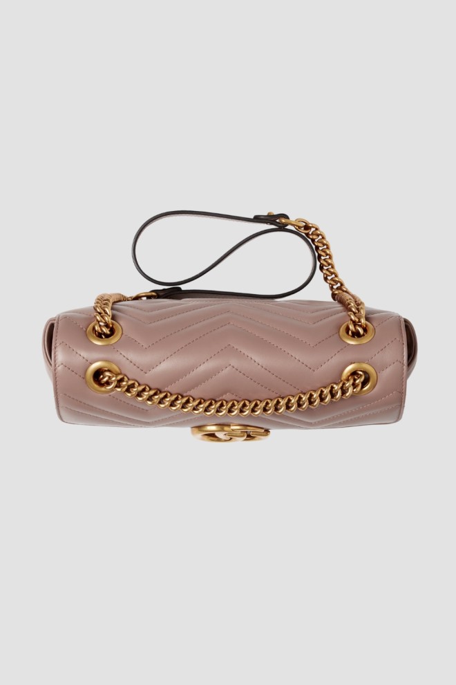 GUCCI Leather Beige Marmont Handbag